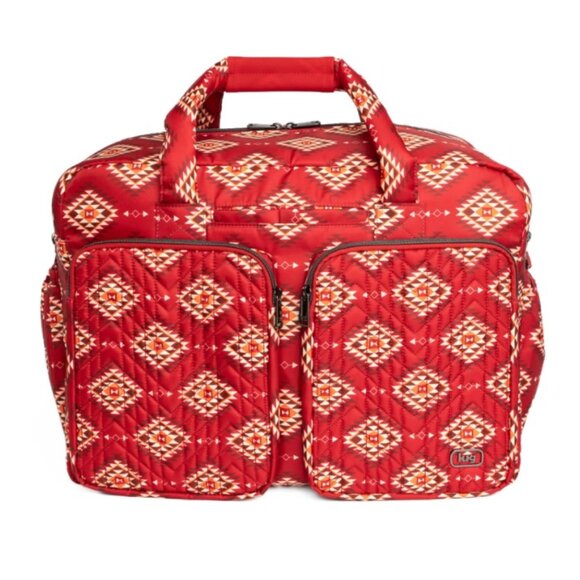 Lug Guild Collection Classic Drifter Duffel Crystal Honeycomb Red